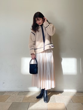 「prose verse（プロズヴェール）のアイテム（ブルゾン）」を使った、Tsudaさん（レディース・167cm）の冬コーディネート