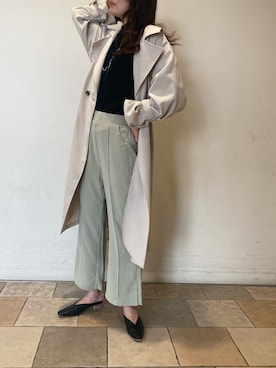 「prose verse（プロズヴェール）のアイテム（トレンチコート）」を使った、Tsudaさん（レディース・167cm）の冬コーディネート