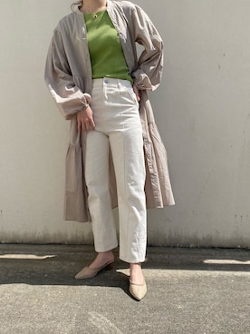 「prose verse（プロズヴェール）のアイテム（シャツワンピース）」を使った、Tsudaさん（レディース・167cm）の春コーディネート