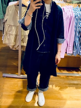 「無印良品（ムジルシリョウヒン）のアイテム（その他シューズ）」を使った、natsukiさん（レディース・167cm）の春コーディネート