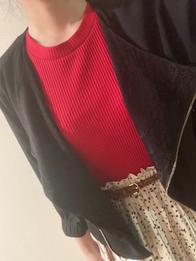 「axes femme（アクシーズファム）のアイテム（ライダースジャケット）」を使った、Nさん（レディース・153cm）の春コーディネート