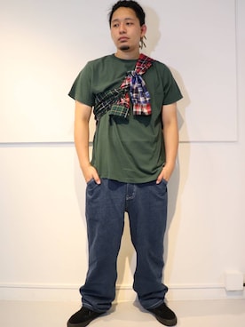 「NOT COMMON SENSE（ノットコモンセンス）のアイテム」を使った、ダイドウグチ☑️さん（メンズ・178cm）の夏コーディネート