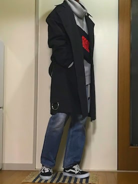 「CASPER JOHN AIVER（キャスパージョンアイバー）のアイテム（トレンチコート）」を使った、ゆうとさん（メンズ・165cm）の冬コーディネート