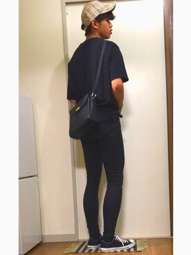 「TONE SELECT GOODS（トーンセレクトグッズ）のアイテム（帽子）」を使った、ゆうとさん（メンズ・165cm）の夏コーディネート