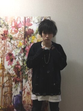 「TAKAHIROMIYASHITATheSoloIst.（タカヒロミヤシタザソロイスト）のアイテム（ニット/セーター）」を使った、CHAPPY_HAPPYさん（メンズ・168cm）の冬コーディネート