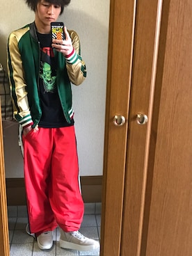 「ISAMU KATAYAMA BACKLASH（イサムカタヤマバックラッシュ）のアイテム（ナイロンジャケット）」を使った、CHAPPY_HAPPYさん（メンズ・168cm）の春コーディネート