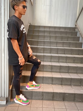 「off white（オフホワイト）のアイテム（アクセサリー）」を使った、かんじさん（メンズ・173cm）の夏コーディネート