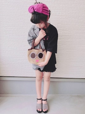 「Three Four Time（ｽﾘｰﾌｫｰﾀｲﾑ）のアイテム」を使った、Yunn * さん（キッズ・126cm）の春コーディネート