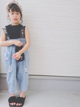 「CIAOPANIC TYPY（チャオパニックティピー）のアイテム（サンダル）」を使った、Yunn * さん（キッズ・126cm）の夏コーディネート