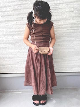 「CIAOPANIC TYPY（チャオパニックティピー）のアイテム（サンダル）」を使った、Yunn * さん（キッズ・126cm）の夏コーディネート