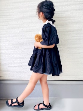 「おだんごヘア」｜Yunn * さん（キッズ・134cm）の夏コーディネート