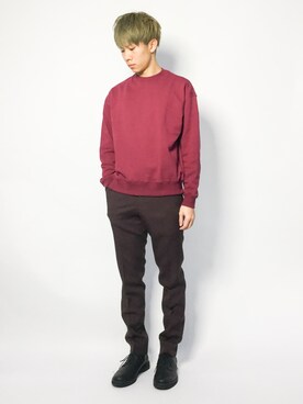「FACTOTUM（ファクトタム）のアイテム（スウェット）」を使った、Ryoさん（メンズ・173cm）の冬コーディネート