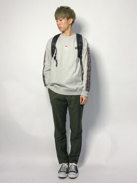 「FILA（フィラ）のアイテム（スウェット）」を使った、Ryoさん（メンズ・173cm）の冬コーディネート