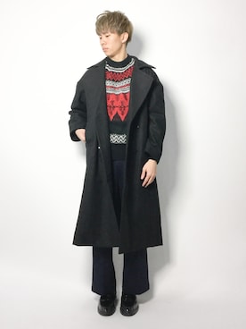 「unrelaxing（アンリラクシング）のアイテム（ジャケット/アウター）」を使った、Ryoさん（メンズ・173cm）の冬コーディネート