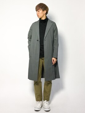 「URBAN RESEARCH（アーバンリサーチ）のアイテム（チェスターコート）」を使った、Ryoさん（メンズ・173cm）の冬コーディネート