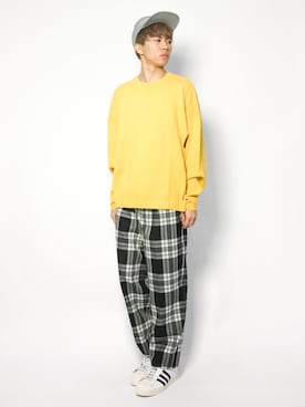 「MONKEY TIME（モンキータイム）のアイテム（その他パンツ）」を使った、Ryoさん（メンズ・173cm）の冬コーディネート