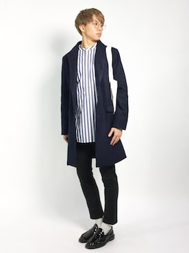 「unrelaxing（アンリラクシング）のアイテム（ジャケット/アウター）」を使った、Ryoさん（メンズ・173cm）の冬コーディネート