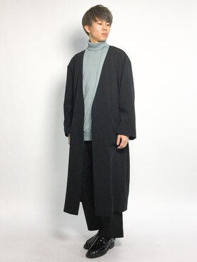 「HARE（ハレ）のアイテム（チェスターコート）」を使った、Ryoさん（メンズ・173cm）の冬コーディネート