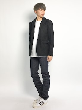 「improves（インプローブス）のアイテム（テーラードジャケット）」を使った、Ryoさん（メンズ・173cm）の冬コーディネート
