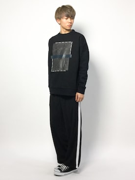 「CLANE（クラネ）のアイテム（スウェット）」を使った、Ryoさん（メンズ・173cm）の春コーディネート
