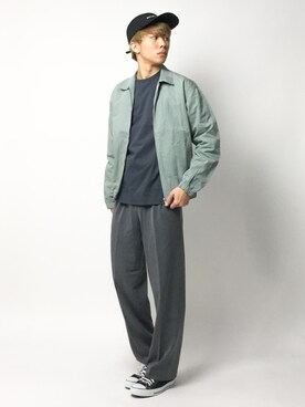 「DRESSEDUNDRESSED（ドレスドアンドレスド）のアイテム（帽子）」を使った、Ryoさん（メンズ・173cm）の春コーディネート