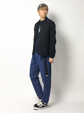 「Steven Alan（スティーブンアラン）のアイテム（帽子）」を使った、Ryoさん（メンズ・173cm）の春コーディネート