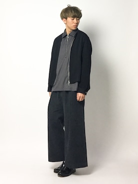 「STUDIOUS（ステュディオス）のアイテム（ブルゾン）」を使った、Ryoさん（メンズ・173cm）の春コーディネート