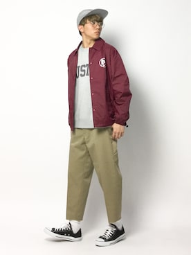 「FACTOTUM（ファクトタム）のアイテム（ジャケット/アウター）」を使った、Ryoさん（メンズ・173cm）の春コーディネート