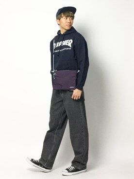 「FREAK'S STORE（フリークスストア）のアイテム（帽子）」を使った、Ryoさん（メンズ・173cm）の春コーディネート