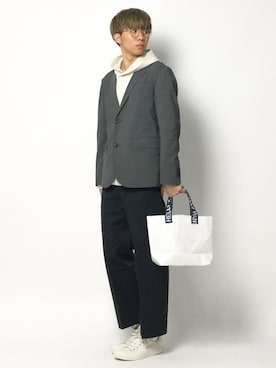 「Steven Alan（スティーブンアラン）のアイテム（チノパンツ）」を使った、Ryoさん（メンズ・173cm）の春コーディネート