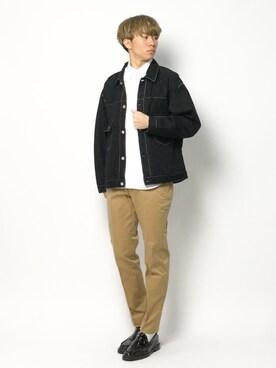 「MONKEY TIME（モンキータイム）のアイテム（ジャケット/アウター）」を使った、Ryoさん（メンズ・173cm）の春コーディネート