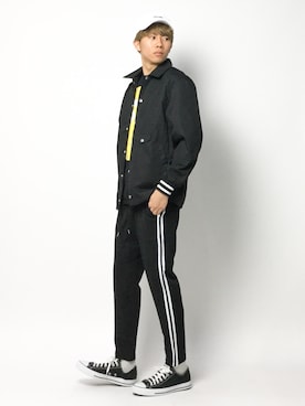 「CONVERSE（コンバース）のアイテム（パンツ）」を使った、Ryoさん（メンズ・173cm）の春コーディネート
