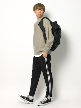 「CONVERSE（コンバース）のアイテム（パンツ）」を使った、Ryoさん（メンズ・173cm）の春コーディネート