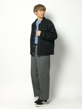 「MONKEY TIME（モンキータイム）のアイテム（ジャケット/アウター）」を使った、Ryoさん（メンズ・173cm）の春コーディネート