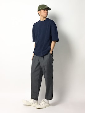 「STUDIOUS（ステュディオス）のアイテム（スウェット）」を使った、Ryoさん（メンズ・173cm）の春コーディネート
