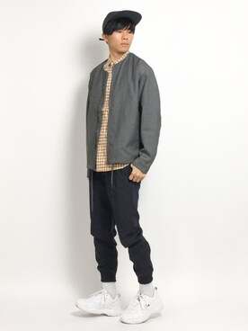 「MONKEY TIME（モンキータイム）のアイテム（その他パンツ）」を使った、Ryoさん（メンズ・173cm）の春コーディネート