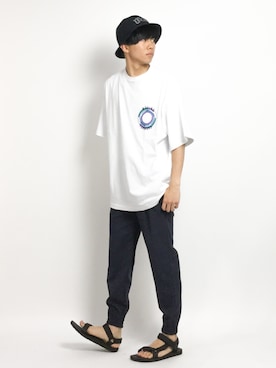 「MONKEY TIME（モンキータイム）のアイテム（その他パンツ）」を使った、Ryoさん（メンズ・173cm）の春コーディネート