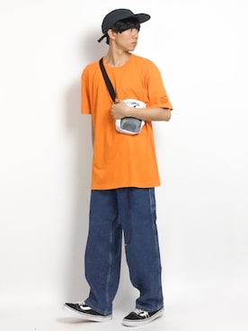 「KANGOL（カンゴール）のアイテム（バッグ）」を使った、Ryoさん（メンズ・173cm）の春コーディネート