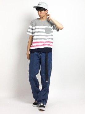 「TopIsm（トップイズム）のアイテム（帽子）」を使った、Ryoさん（メンズ・173cm）の春コーディネート