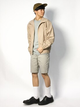 「Hender Scheme（エンダースキーマ）のアイテム（帽子）」を使った、Ryoさん（メンズ・173cm）の夏コーディネート