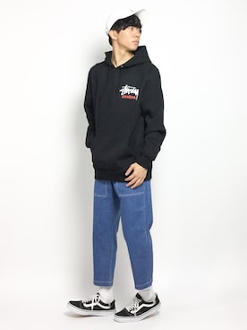 「Dickies（ディッキーズ）のアイテム（帽子）」を使った、Ryoさん（メンズ・173cm）の夏コーディネート