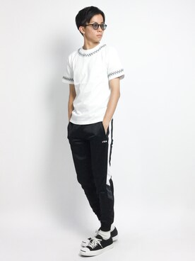 「FILA（フィラ）のアイテム（パンツ）」を使った、Ryoさん（メンズ・173cm）の夏コーディネート