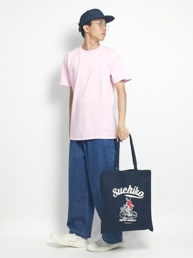 Ryoさんの「WEB限定 GILDAN/ギルダン スーパービッグシルエット カスタムフィット 半袖 ポケット Tシャツ」を使ったコーディネート