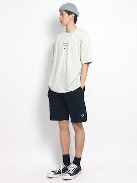 「CONVERSE TOKYO（コンバーストウキョウ）のアイテム（トップス）」を使った、Ryoさん（メンズ・173cm）の夏コーディネート