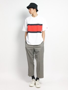 「FILA（フィラ）のアイテム（帽子）」を使った、Ryoさん（メンズ・173cm）の夏コーディネート