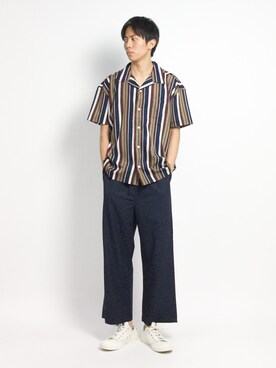 「AZIONE（アジオネ）のアイテム」を使った、Ryoさん（メンズ・173cm）の夏コーディネート