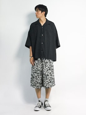 「unrelaxing（アンリラクシング）のアイテム」を使った、Ryoさん（メンズ・173cm）の夏コーディネート