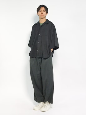 「unrelaxing（アンリラクシング）のアイテム」を使った、Ryoさん（メンズ・173cm）の夏コーディネート