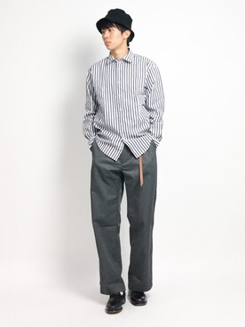 「SHIPS JET BLUE（シップスジェットブルー）のアイテム（トップス）」を使った、Ryoさん（メンズ・173cm）の夏コーディネート