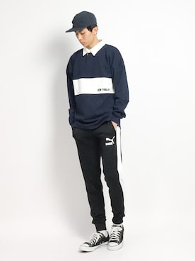 Web限定 Puma プーマ Classic T7 トラックパンツを使った人気ファッションコーディネート Wear